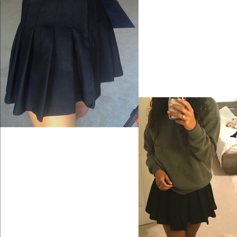 ON HOLD- black pleaded tennis skirt